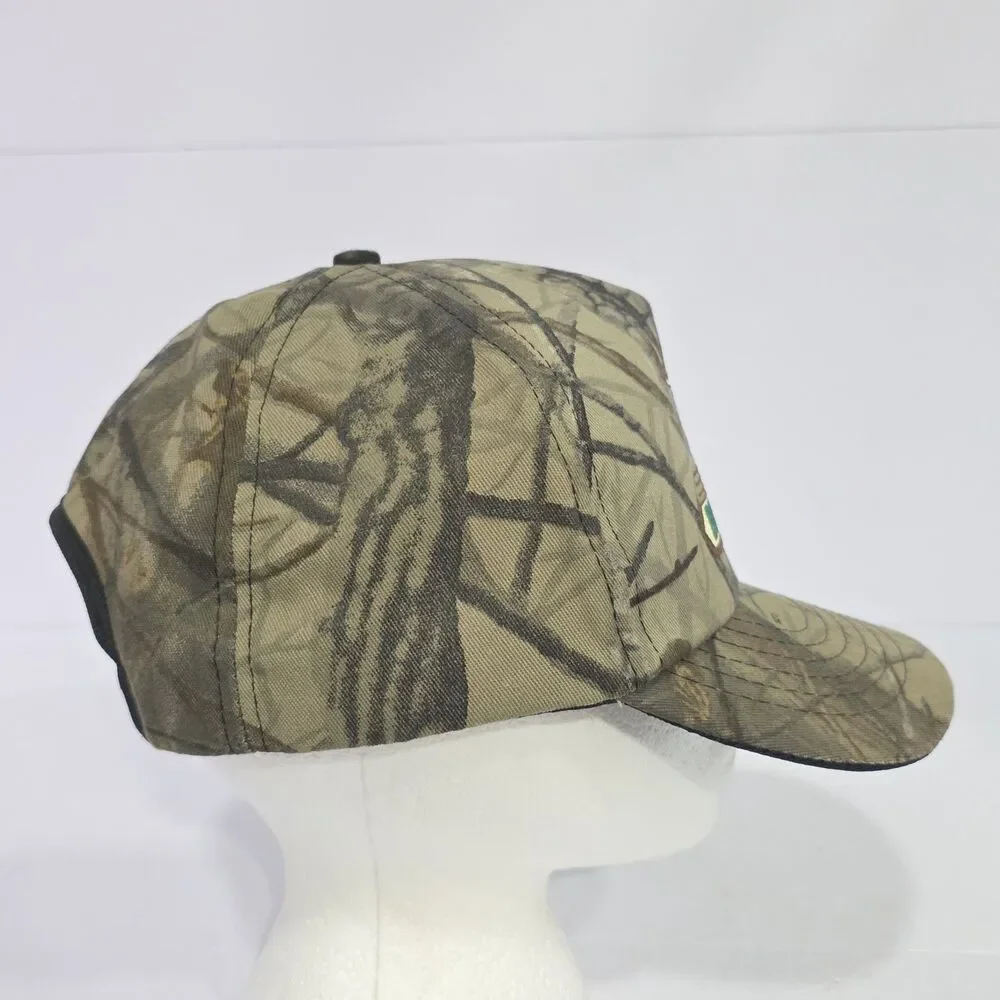 Vintage 80s New Buckmasters Trucker Hat Snapback Realtree Camo Hunting NOS